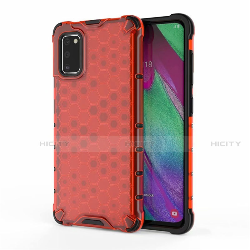 Silikon Hülle Handyhülle Ultra Dünn Flexible Schutzhülle Tasche S01 für Samsung Galaxy A41 Rot