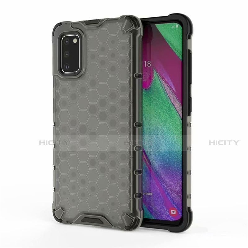 Silikon Hülle Handyhülle Ultra Dünn Flexible Schutzhülle Tasche S01 für Samsung Galaxy A41 Schwarz