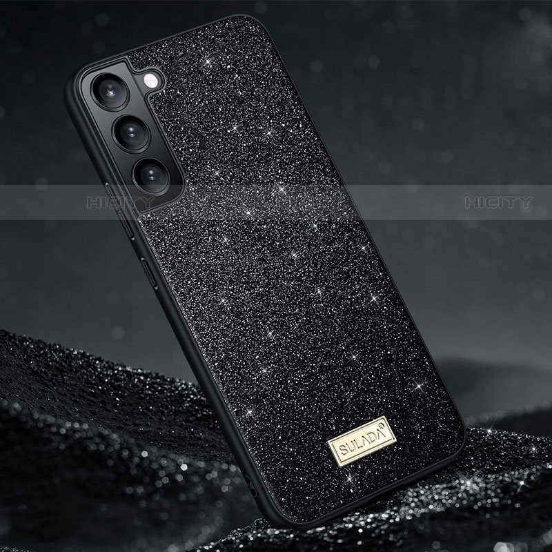 Silikon Hülle Handyhülle Ultra Dünn Flexible Schutzhülle Tasche S01 für Samsung Galaxy S22 5G Schwarz