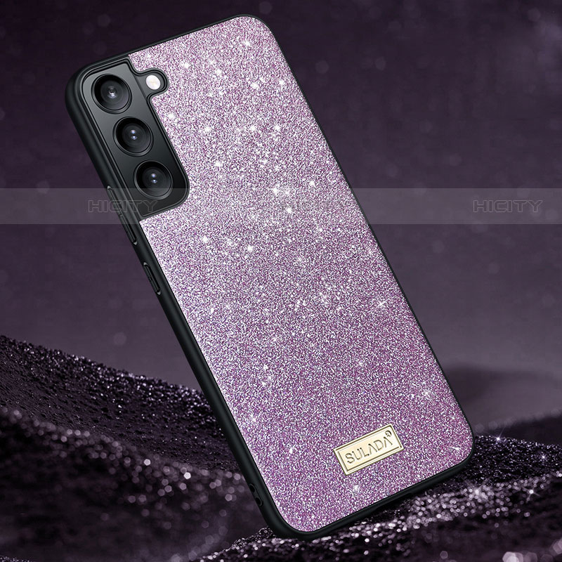 Silikon Hülle Handyhülle Ultra Dünn Flexible Schutzhülle Tasche S01 für Samsung Galaxy S22 Plus 5G Violett
