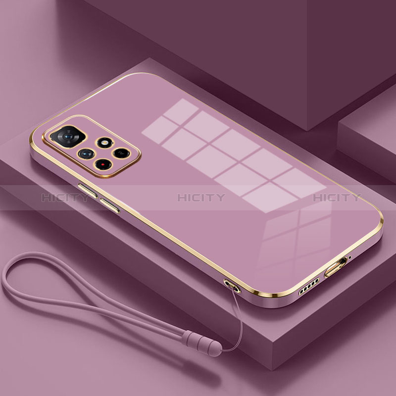 Silikon Hülle Handyhülle Ultra Dünn Flexible Schutzhülle Tasche S01 für Xiaomi Poco M4 Pro 5G Violett