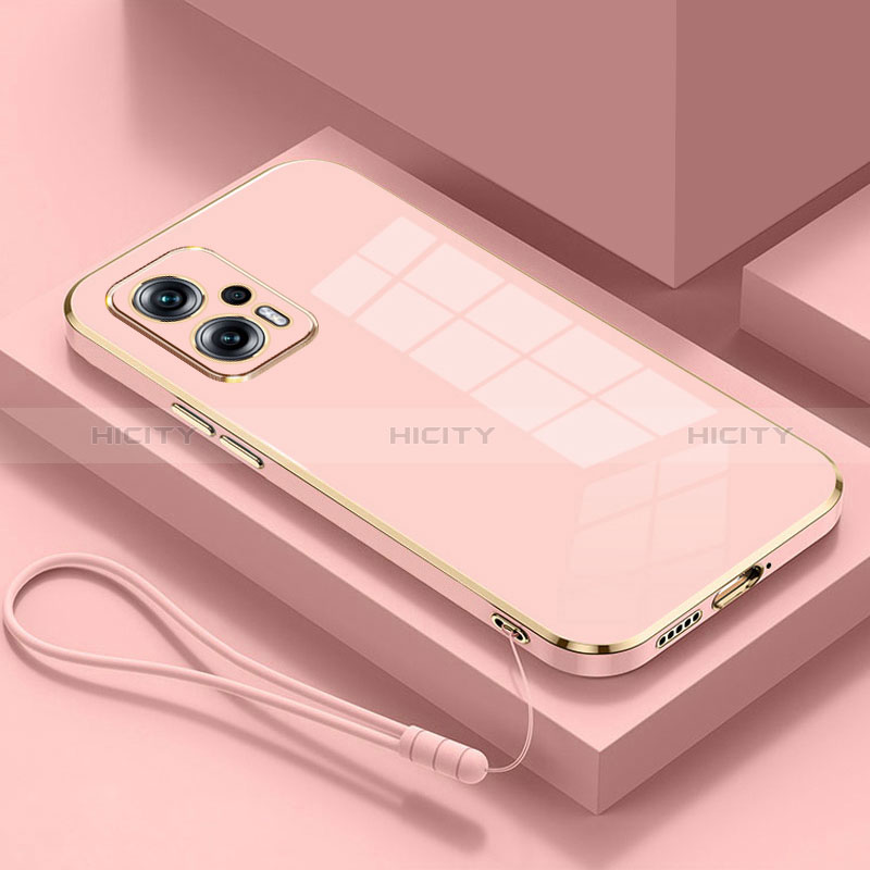 Silikon Hülle Handyhülle Ultra Dünn Flexible Schutzhülle Tasche S01 für Xiaomi Redmi Note 11T Pro 5G Rosa