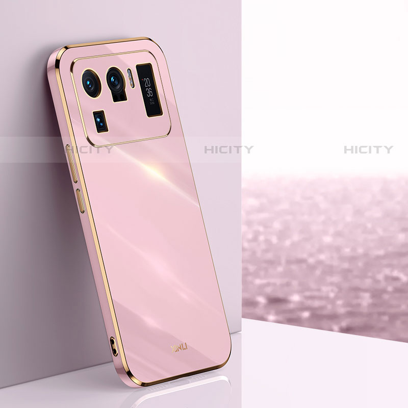 Silikon Hülle Handyhülle Ultra Dünn Flexible Schutzhülle Tasche S02 für Xiaomi Mi 11 Ultra 5G Rosa Plus