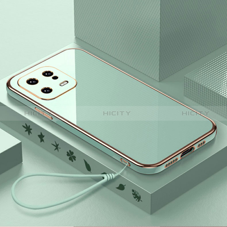 Silikon Hülle Handyhülle Ultra Dünn Flexible Schutzhülle Tasche S02 für Xiaomi Mi 13 5G Grün