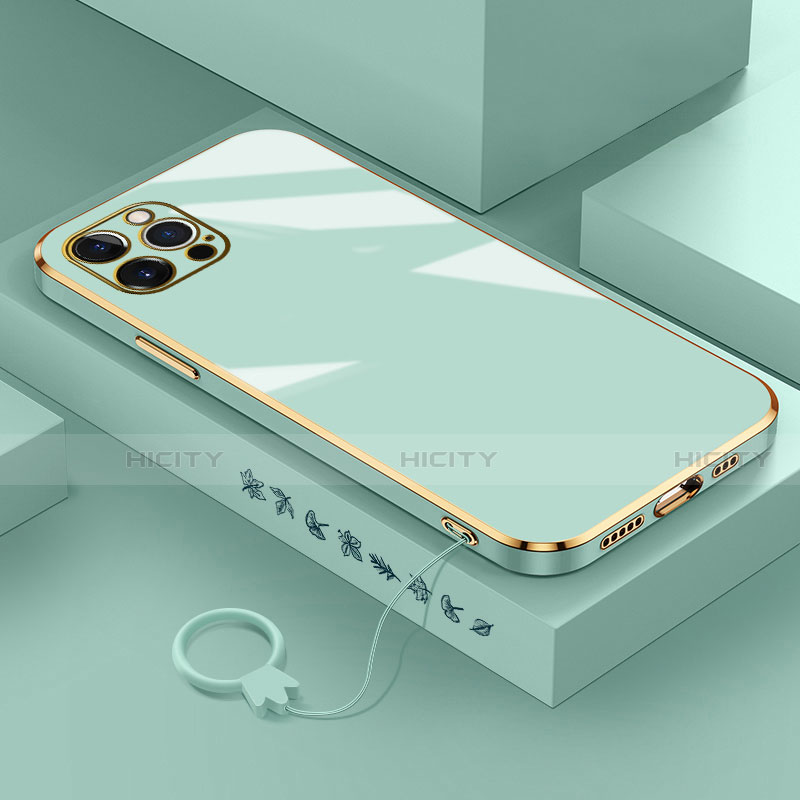 Silikon Hülle Handyhülle Ultra Dünn Flexible Schutzhülle Tasche S03 für Apple iPhone 13 Pro Max Grün