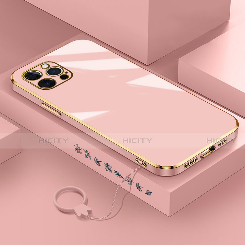 Silikon Hülle Handyhülle Ultra Dünn Flexible Schutzhülle Tasche S03 für Apple iPhone 13 Pro Max Rosegold