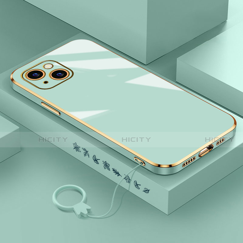 Silikon Hülle Handyhülle Ultra Dünn Flexible Schutzhülle Tasche S03 für Apple iPhone 14 Grün