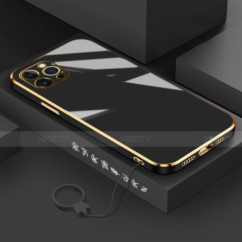 Silikon Hülle Handyhülle Ultra Dünn Flexible Schutzhülle Tasche S03 für Apple iPhone 15 Pro Schwarz