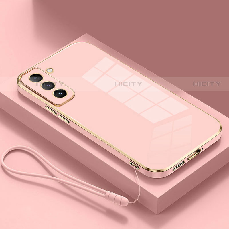 Silikon Hülle Handyhülle Ultra Dünn Flexible Schutzhülle Tasche S04 für Samsung Galaxy S21 5G Rosegold