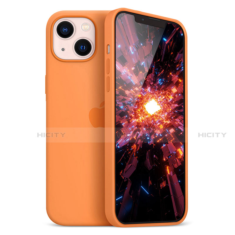 Silikon Hülle Handyhülle Ultra Dünn Flexible Schutzhülle Tasche S05 für Apple iPhone 13 Mini Orange