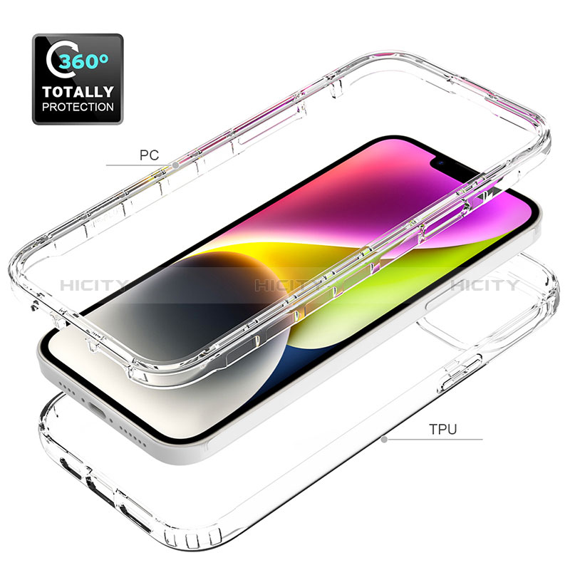 Silikon Hülle Handyhülle Ultra Dünn Flexible Schutzhülle Tasche Transparent Vorder und Rückseite 360 Grad Ganzkörper Farbverlauf für Apple iPhone 13