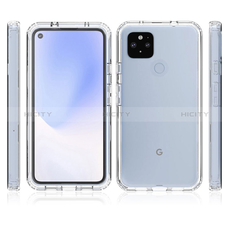 Silikon Hülle Handyhülle Ultra Dünn Flexible Schutzhülle Tasche Transparent Vorder und Rückseite 360 Grad Ganzkörper Farbverlauf für Google Pixel 4a 5G