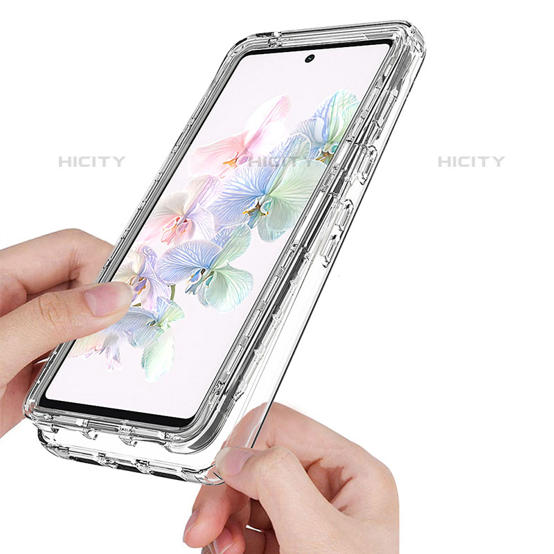 Silikon Hülle Handyhülle Ultra Dünn Flexible Schutzhülle Tasche Transparent Vorder und Rückseite 360 Grad Ganzkörper Farbverlauf für Google Pixel 7 5G groß