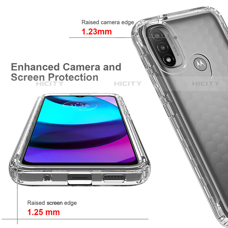 Silikon Hülle Handyhülle Ultra Dünn Flexible Schutzhülle Tasche Transparent Vorder und Rückseite 360 Grad Ganzkörper Farbverlauf für Motorola Moto E30