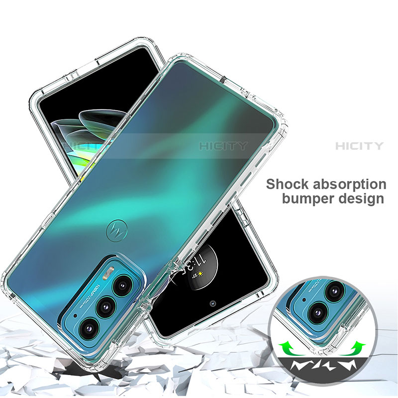 Silikon Hülle Handyhülle Ultra Dünn Flexible Schutzhülle Tasche Transparent Vorder und Rückseite 360 Grad Ganzkörper Farbverlauf für Motorola Moto Edge 20 5G