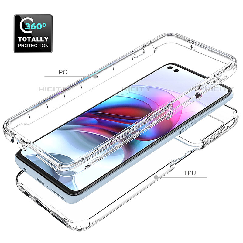 Silikon Hülle Handyhülle Ultra Dünn Flexible Schutzhülle Tasche Transparent Vorder und Rückseite 360 Grad Ganzkörper Farbverlauf für Motorola Moto Edge S 5G