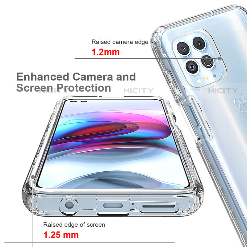 Silikon Hülle Handyhülle Ultra Dünn Flexible Schutzhülle Tasche Transparent Vorder und Rückseite 360 Grad Ganzkörper Farbverlauf für Motorola Moto Edge S 5G