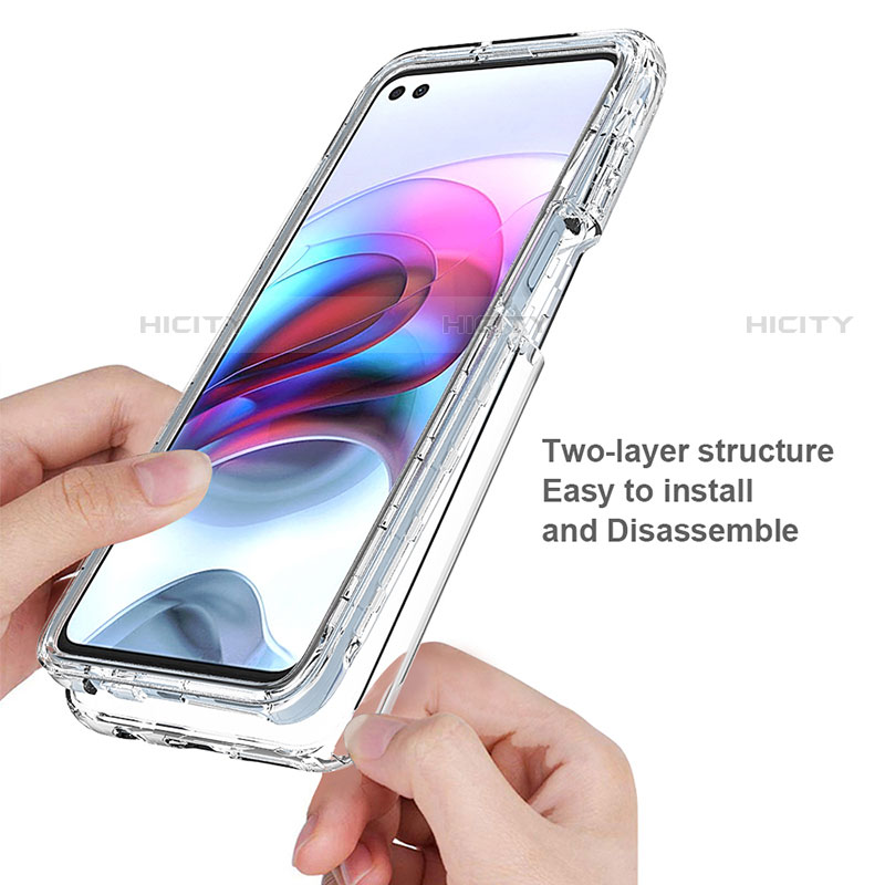 Silikon Hülle Handyhülle Ultra Dünn Flexible Schutzhülle Tasche Transparent Vorder und Rückseite 360 Grad Ganzkörper Farbverlauf für Motorola Moto Edge S 5G