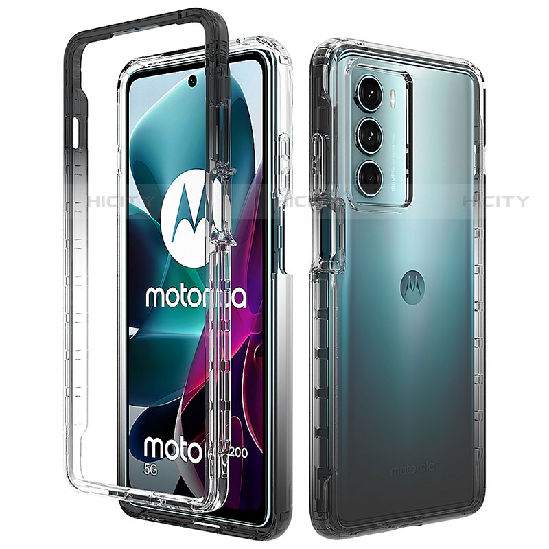 Silikon Hülle Handyhülle Ultra Dünn Flexible Schutzhülle Tasche Transparent Vorder und Rückseite 360 Grad Ganzkörper Farbverlauf für Motorola Moto Edge S30 5G