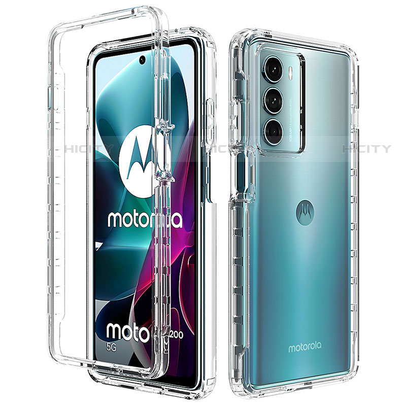 Silikon Hülle Handyhülle Ultra Dünn Flexible Schutzhülle Tasche Transparent Vorder und Rückseite 360 Grad Ganzkörper Farbverlauf für Motorola Moto Edge S30 5G