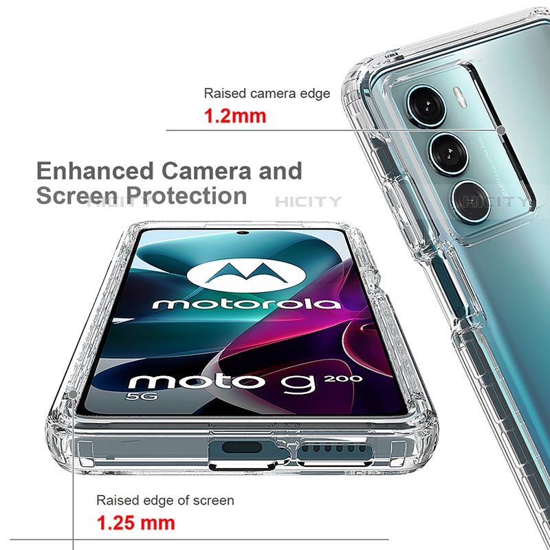 Silikon Hülle Handyhülle Ultra Dünn Flexible Schutzhülle Tasche Transparent Vorder und Rückseite 360 Grad Ganzkörper Farbverlauf für Motorola Moto Edge S30 5G