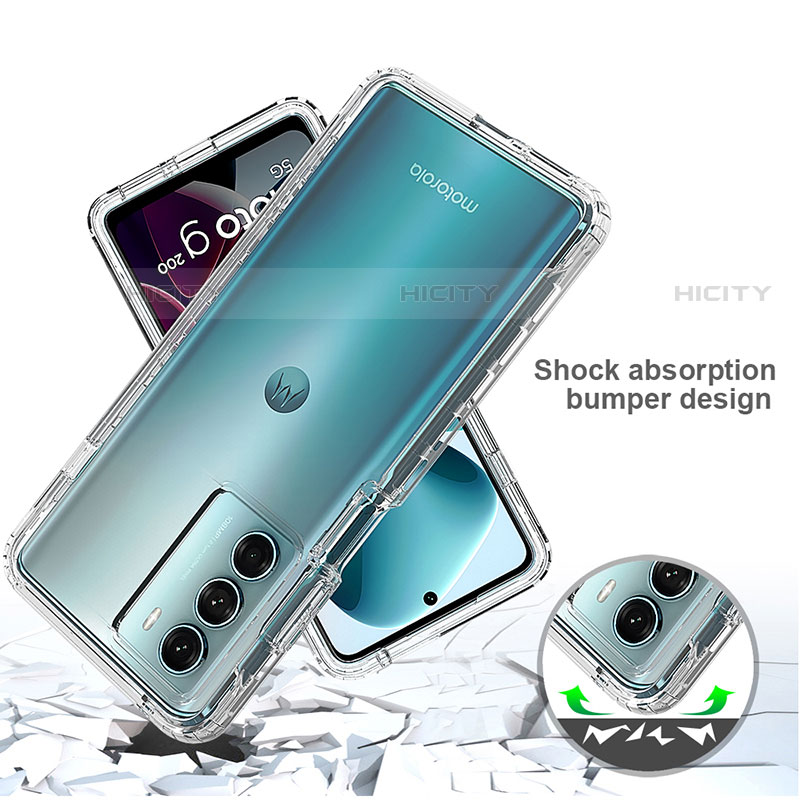 Silikon Hülle Handyhülle Ultra Dünn Flexible Schutzhülle Tasche Transparent Vorder und Rückseite 360 Grad Ganzkörper Farbverlauf für Motorola Moto Edge S30 5G