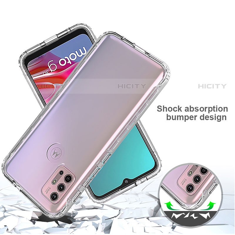 Silikon Hülle Handyhülle Ultra Dünn Flexible Schutzhülle Tasche Transparent Vorder und Rückseite 360 Grad Ganzkörper Farbverlauf für Motorola Moto G20