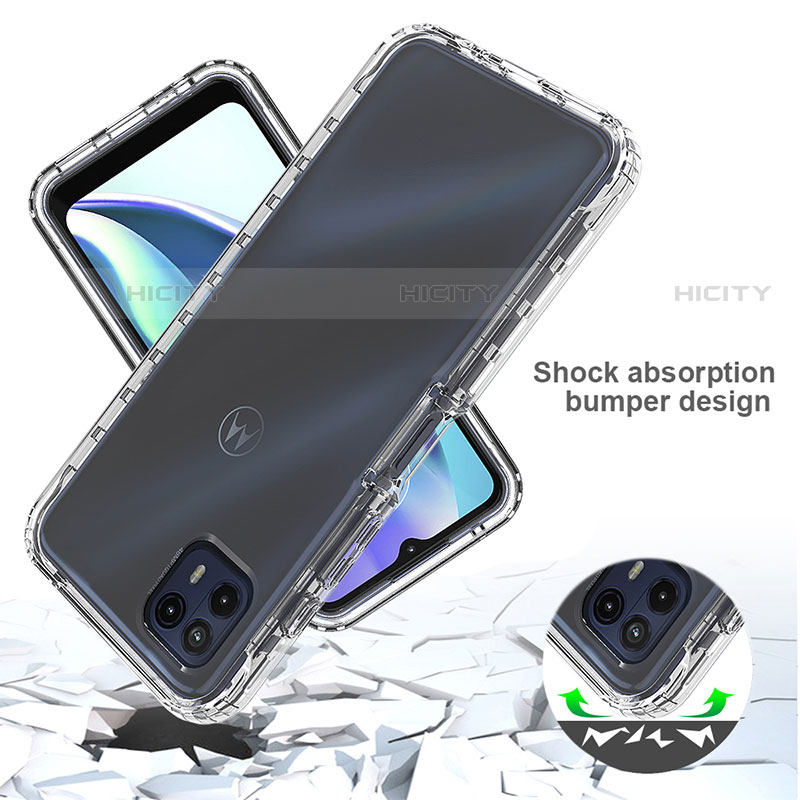 Silikon Hülle Handyhülle Ultra Dünn Flexible Schutzhülle Tasche Transparent Vorder und Rückseite 360 Grad Ganzkörper Farbverlauf für Motorola Moto G50 5G