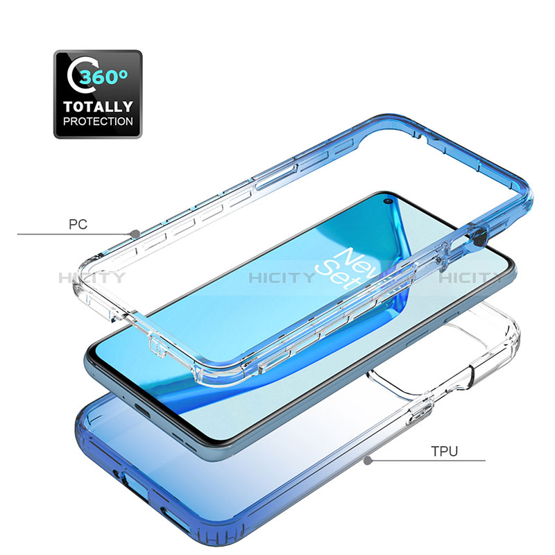 Silikon Hülle Handyhülle Ultra Dünn Flexible Schutzhülle Tasche Transparent Vorder und Rückseite 360 Grad Ganzkörper Farbverlauf für OnePlus 9 5G