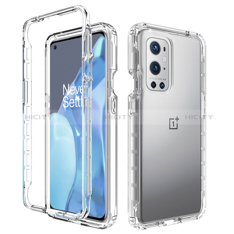 Silikon Hülle Handyhülle Ultra Dünn Flexible Schutzhülle Tasche Transparent Vorder und Rückseite 360 Grad Ganzkörper Farbverlauf für OnePlus 9 Pro 5G