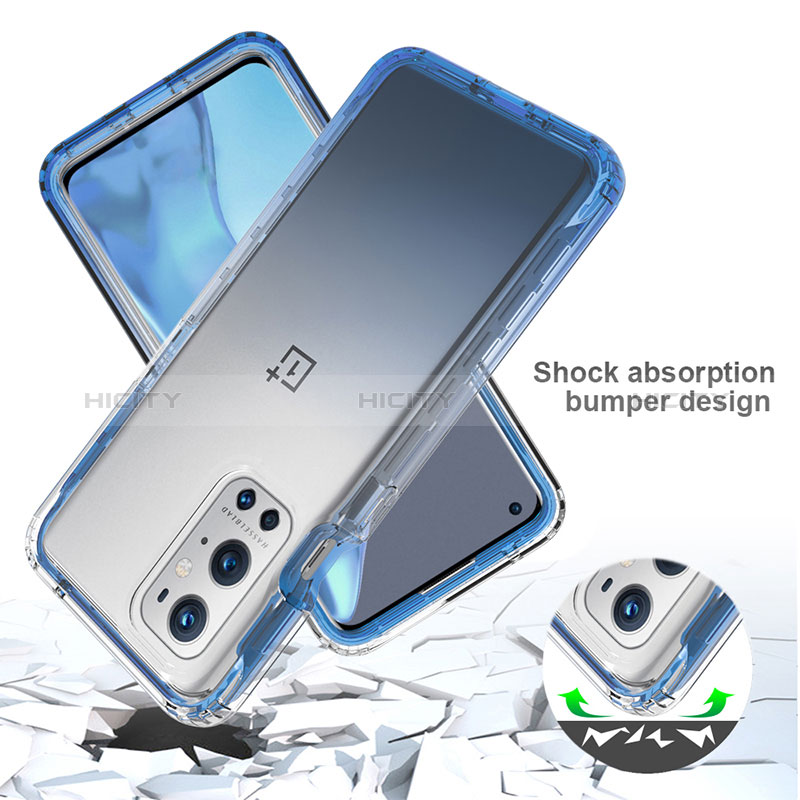 Silikon Hülle Handyhülle Ultra Dünn Flexible Schutzhülle Tasche Transparent Vorder und Rückseite 360 Grad Ganzkörper Farbverlauf für OnePlus 9 Pro 5G