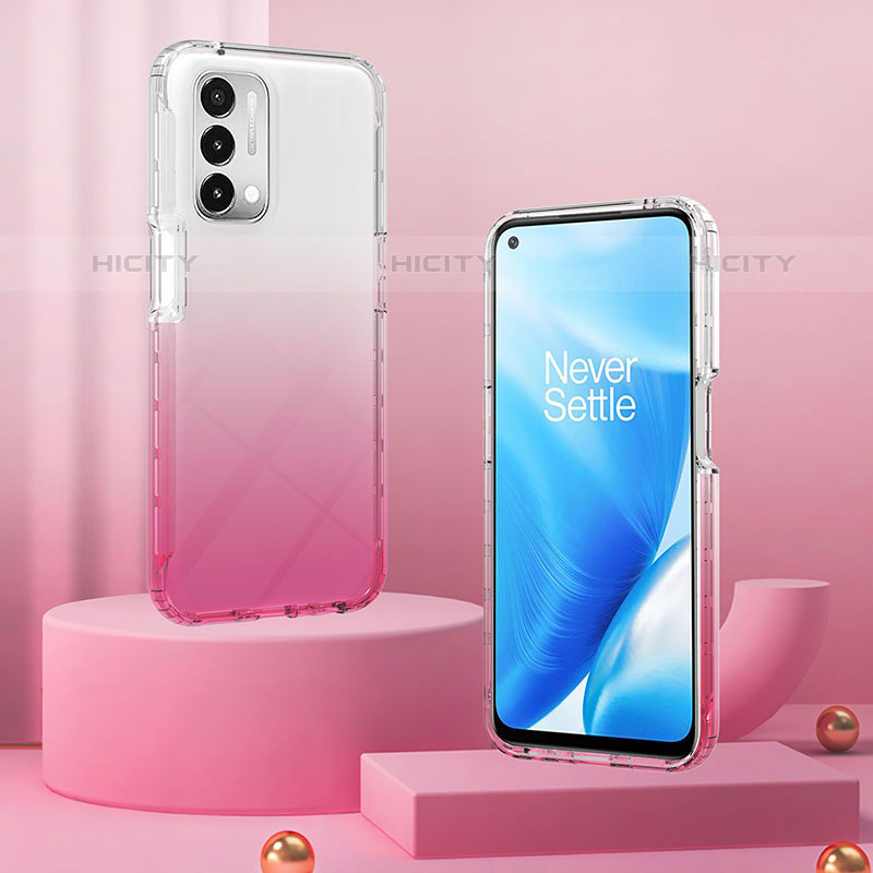 Silikon Hülle Handyhülle Ultra Dünn Flexible Schutzhülle Tasche Transparent Vorder und Rückseite 360 Grad Ganzkörper Farbverlauf für OnePlus Nord N200 5G