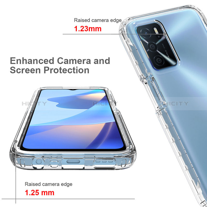 Silikon Hülle Handyhülle Ultra Dünn Flexible Schutzhülle Tasche Transparent Vorder und Rückseite 360 Grad Ganzkörper Farbverlauf für Oppo A16 groß