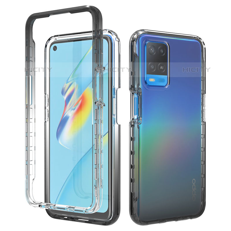 Silikon Hülle Handyhülle Ultra Dünn Flexible Schutzhülle Tasche Transparent Vorder und Rückseite 360 Grad Ganzkörper Farbverlauf für Oppo A54 4G groß