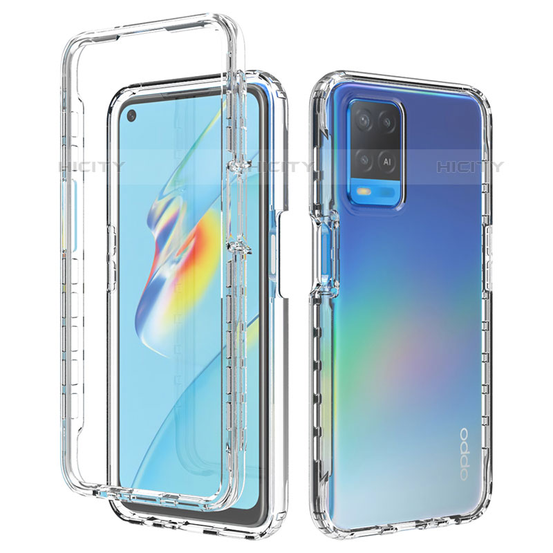 Silikon Hülle Handyhülle Ultra Dünn Flexible Schutzhülle Tasche Transparent Vorder und Rückseite 360 Grad Ganzkörper Farbverlauf für Oppo A54 4G