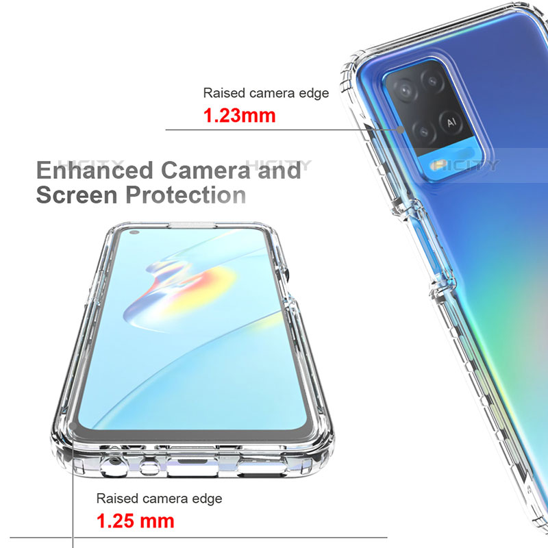Silikon Hülle Handyhülle Ultra Dünn Flexible Schutzhülle Tasche Transparent Vorder und Rückseite 360 Grad Ganzkörper Farbverlauf für Oppo A54 4G groß
