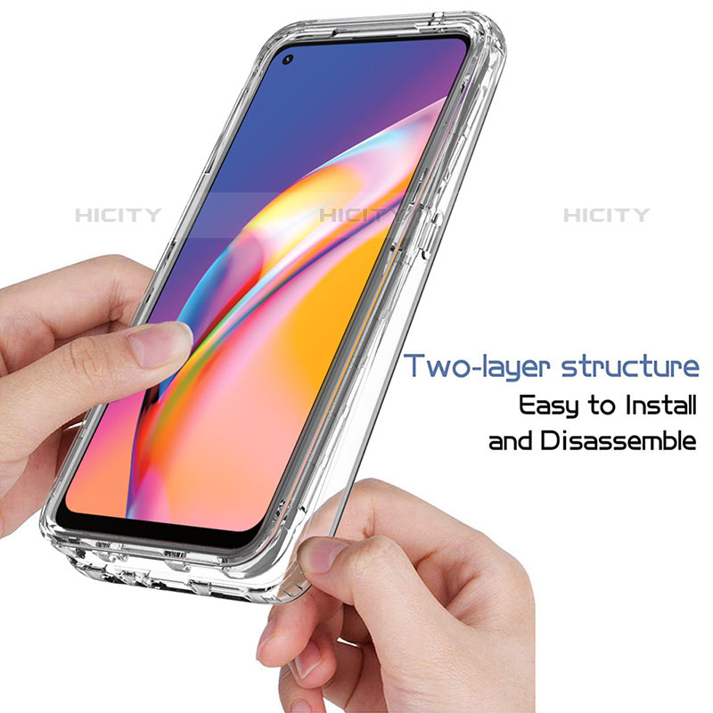 Silikon Hülle Handyhülle Ultra Dünn Flexible Schutzhülle Tasche Transparent Vorder und Rückseite 360 Grad Ganzkörper Farbverlauf für Oppo A94 4G groß