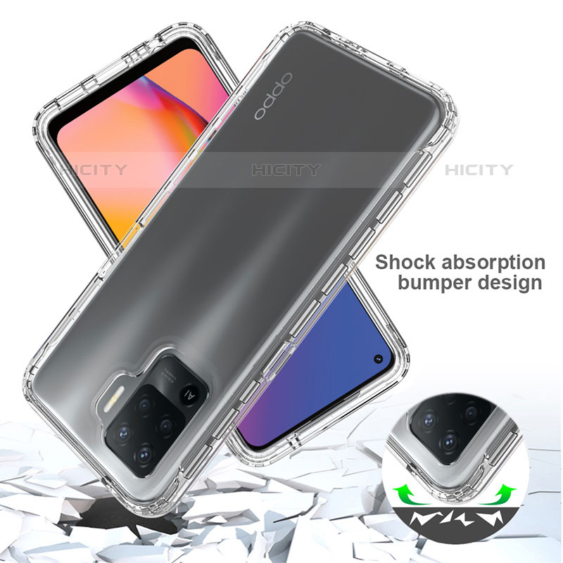 Silikon Hülle Handyhülle Ultra Dünn Flexible Schutzhülle Tasche Transparent Vorder und Rückseite 360 Grad Ganzkörper Farbverlauf für Oppo F19 Pro groß