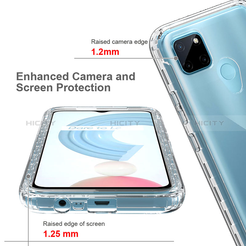 Silikon Hülle Handyhülle Ultra Dünn Flexible Schutzhülle Tasche Transparent Vorder und Rückseite 360 Grad Ganzkörper Farbverlauf für Realme C21Y groß