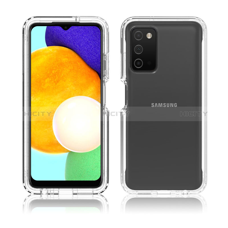 Silikon Hülle Handyhülle Ultra Dünn Flexible Schutzhülle Tasche Transparent Vorder und Rückseite 360 Grad Ganzkörper Farbverlauf für Samsung Galaxy A02s