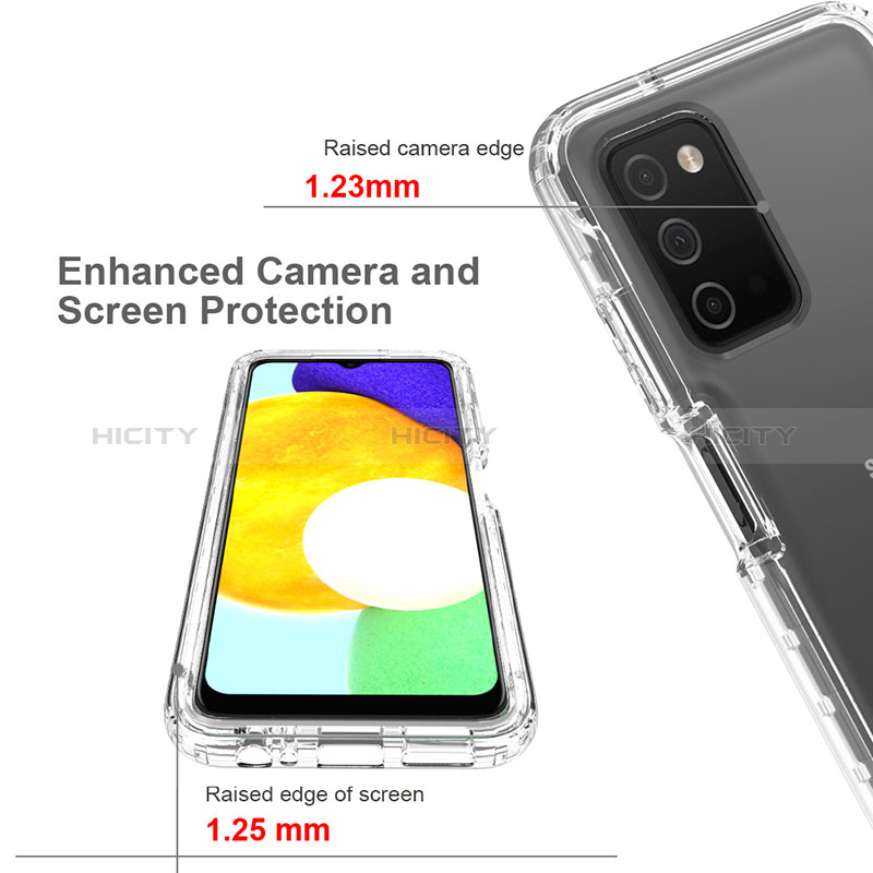 Silikon Hülle Handyhülle Ultra Dünn Flexible Schutzhülle Tasche Transparent Vorder und Rückseite 360 Grad Ganzkörper Farbverlauf für Samsung Galaxy A02s