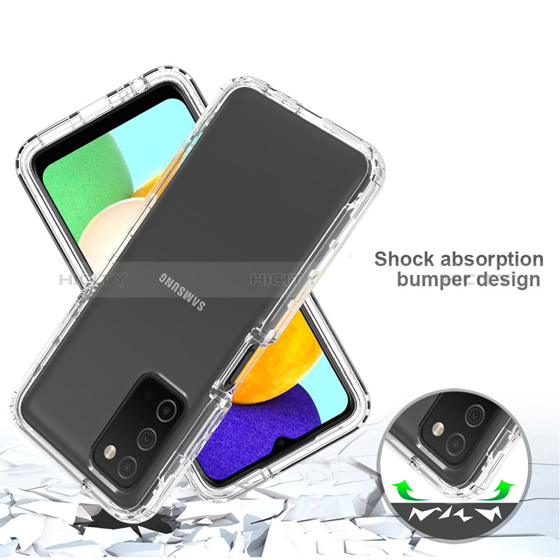 Silikon Hülle Handyhülle Ultra Dünn Flexible Schutzhülle Tasche Transparent Vorder und Rückseite 360 Grad Ganzkörper Farbverlauf für Samsung Galaxy A02s groß