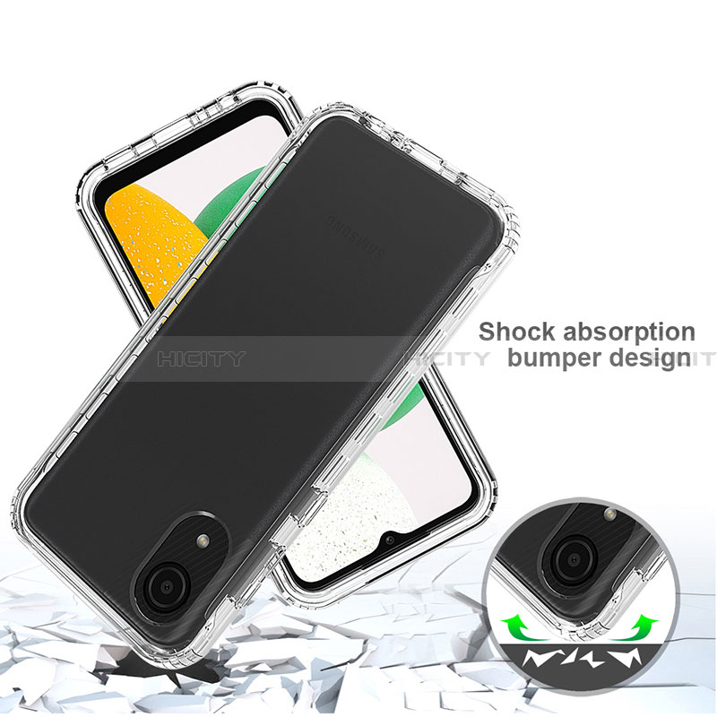 Silikon Hülle Handyhülle Ultra Dünn Flexible Schutzhülle Tasche Transparent Vorder und Rückseite 360 Grad Ganzkörper Farbverlauf für Samsung Galaxy A03 Core