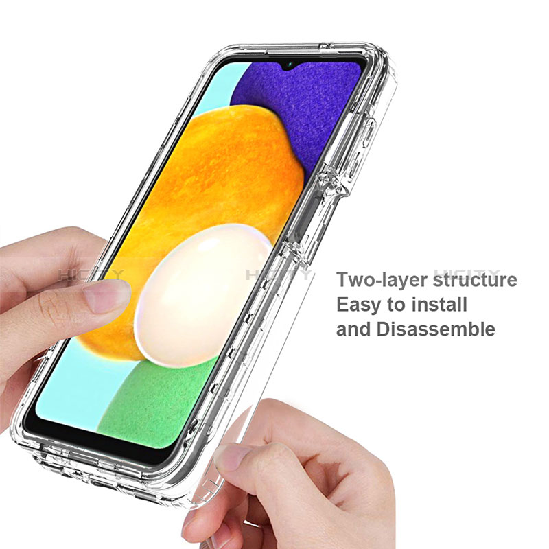 Silikon Hülle Handyhülle Ultra Dünn Flexible Schutzhülle Tasche Transparent Vorder und Rückseite 360 Grad Ganzkörper Farbverlauf für Samsung Galaxy A04s