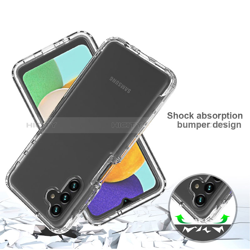 Silikon Hülle Handyhülle Ultra Dünn Flexible Schutzhülle Tasche Transparent Vorder und Rückseite 360 Grad Ganzkörper Farbverlauf für Samsung Galaxy A04s