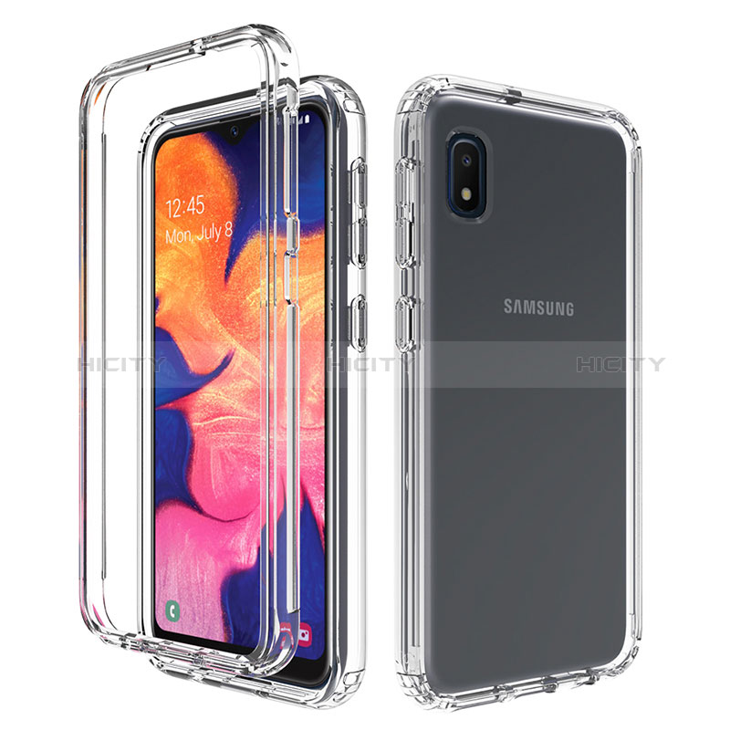 Silikon Hülle Handyhülle Ultra Dünn Flexible Schutzhülle Tasche Transparent Vorder und Rückseite 360 Grad Ganzkörper Farbverlauf für Samsung Galaxy A10e