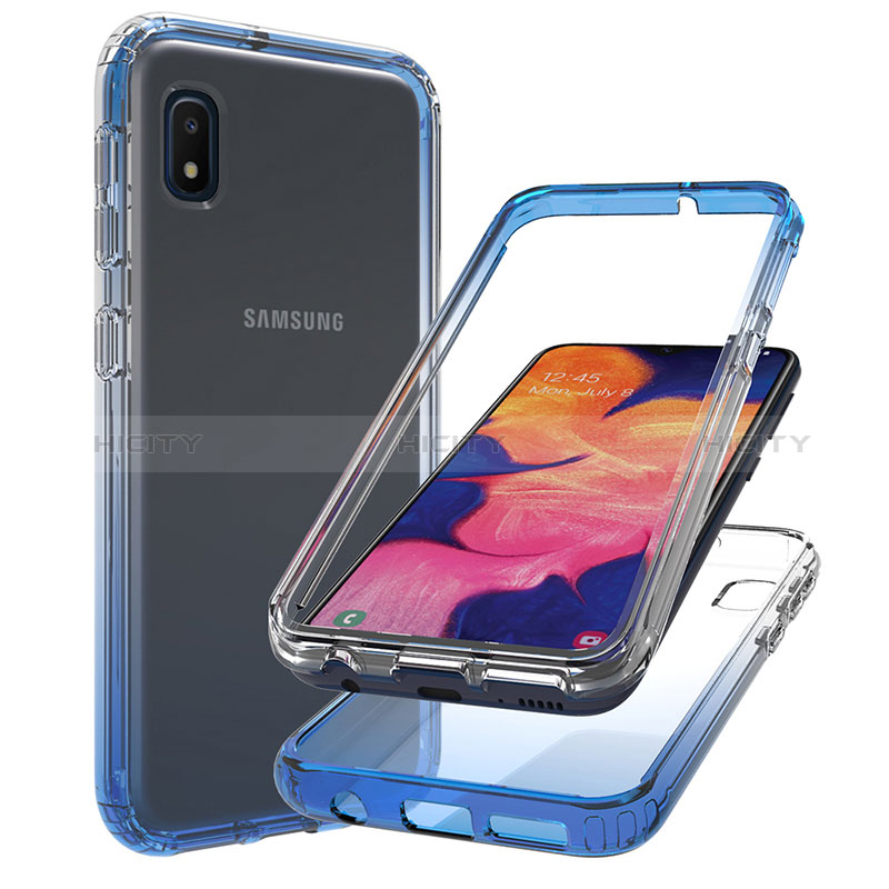 Silikon Hülle Handyhülle Ultra Dünn Flexible Schutzhülle Tasche Transparent Vorder und Rückseite 360 Grad Ganzkörper Farbverlauf für Samsung Galaxy A10e