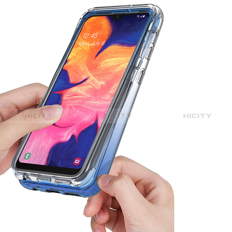 Silikon Hülle Handyhülle Ultra Dünn Flexible Schutzhülle Tasche Transparent Vorder und Rückseite 360 Grad Ganzkörper Farbverlauf für Samsung Galaxy A10e