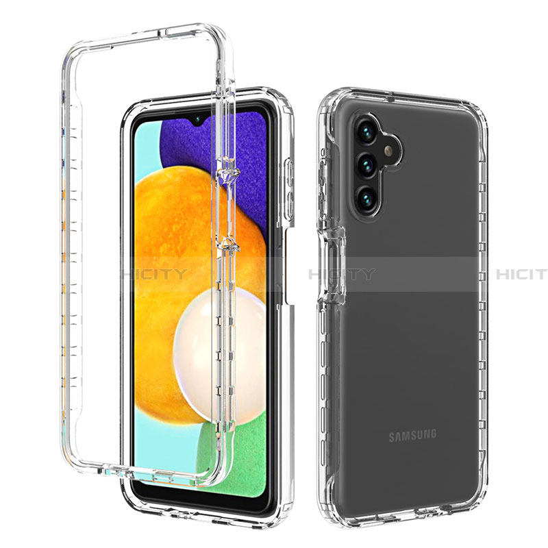 Silikon Hülle Handyhülle Ultra Dünn Flexible Schutzhülle Tasche Transparent Vorder und Rückseite 360 Grad Ganzkörper Farbverlauf für Samsung Galaxy A13 5G Klar