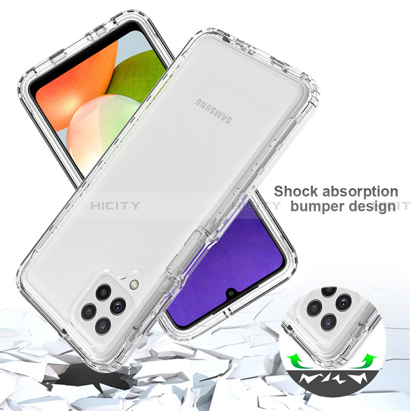 Silikon Hülle Handyhülle Ultra Dünn Flexible Schutzhülle Tasche Transparent Vorder und Rückseite 360 Grad Ganzkörper Farbverlauf für Samsung Galaxy A22 4G